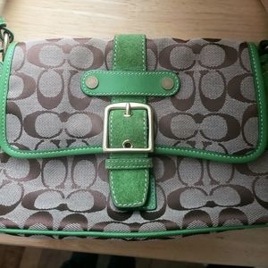Green Coach Handbag Purse